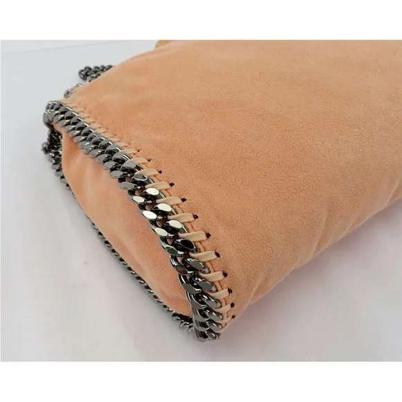 Stella McCartney Peach Shoulder Bag with Chain Trim - Picture 9 of 16